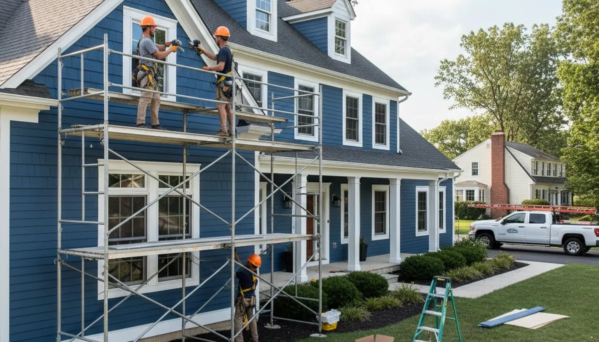 Vinyl siding installation in Rochester, NY for a home exterior renovation